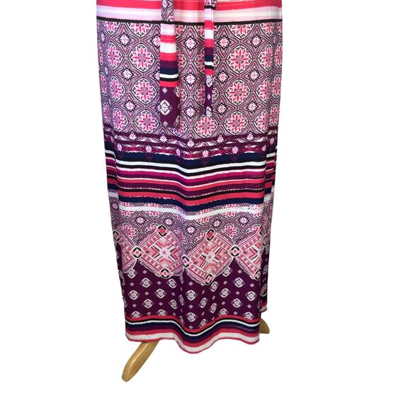 JM Collection Sleeveless Maxi Dress Size 4 Pink Purple New Belt - Picture 4 of 9